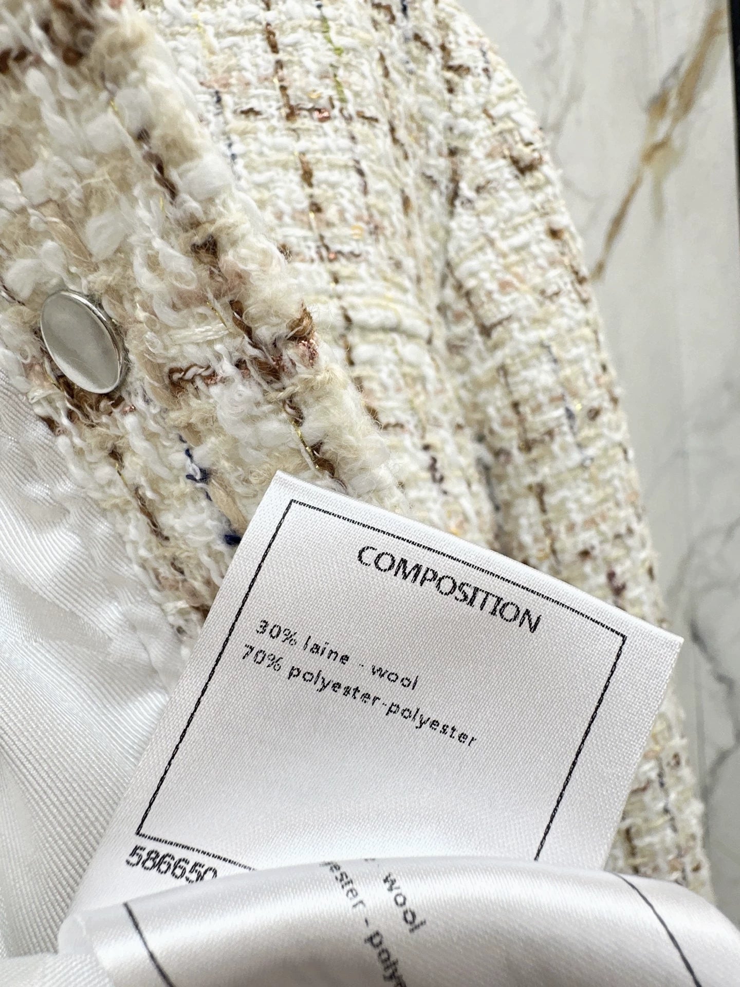 Woolen tweed collar jacket