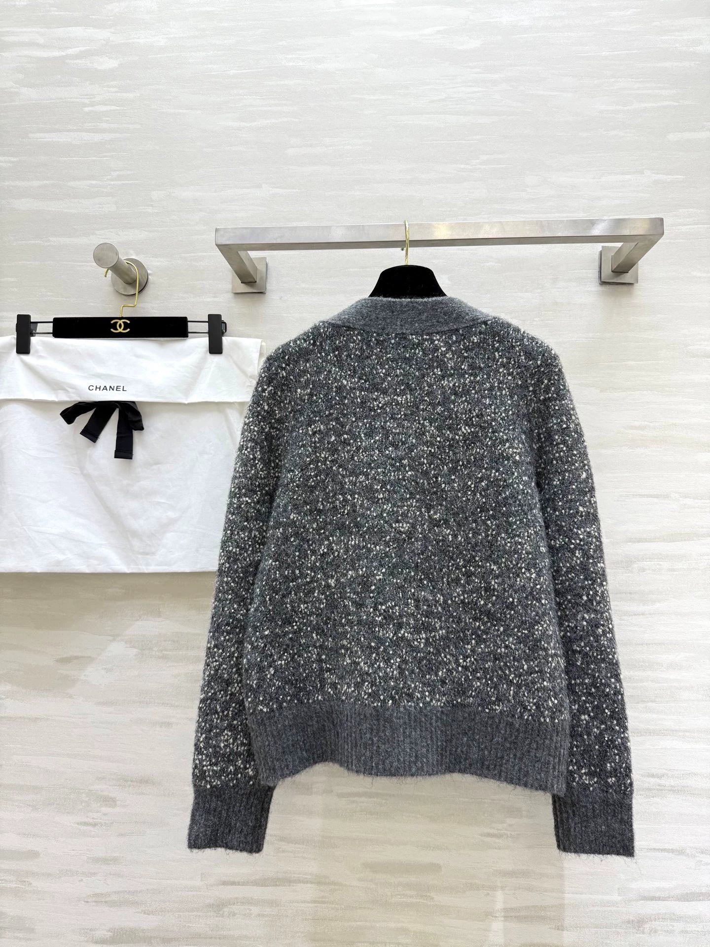 Wool knitted cardigan jacket