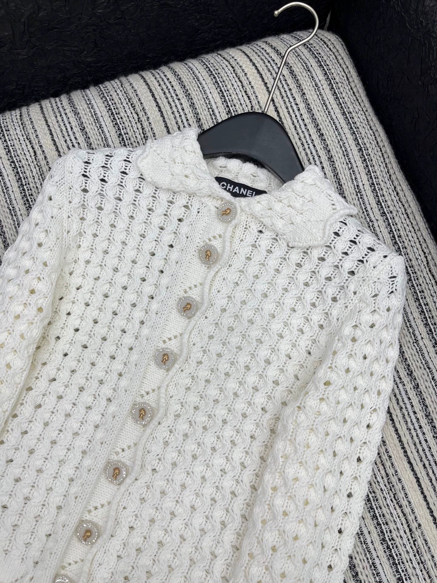 25fw Heavy industry hook flower lapel jacket