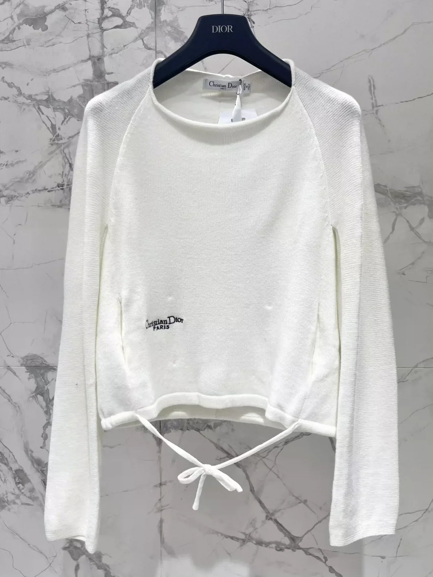 25fw One shoulder knitted long sleeved top