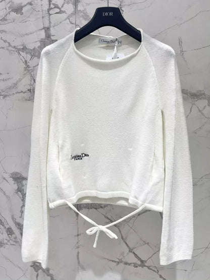 25fw One shoulder knitted long sleeved top