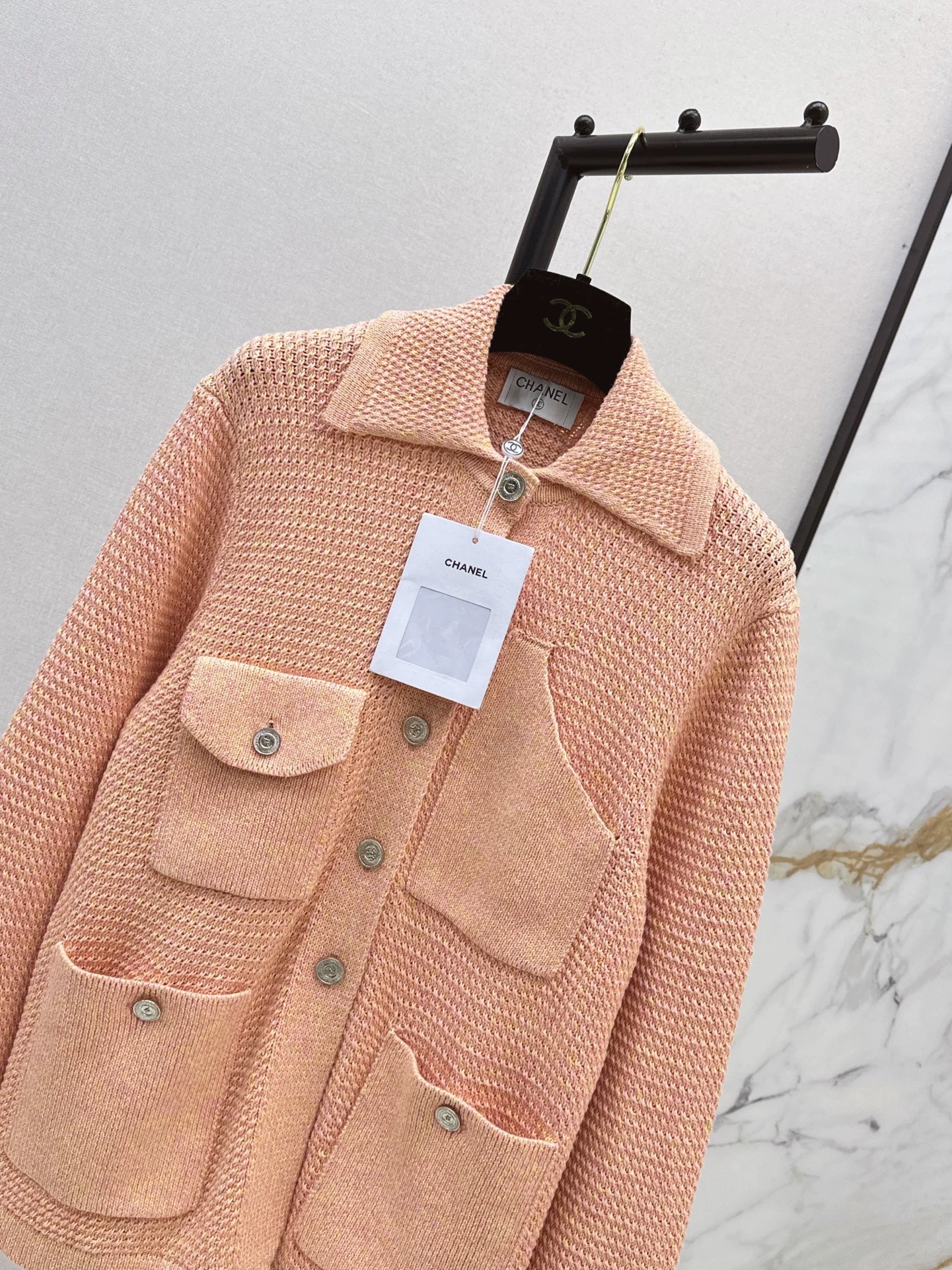 25fw Collar jacket knitted jacket