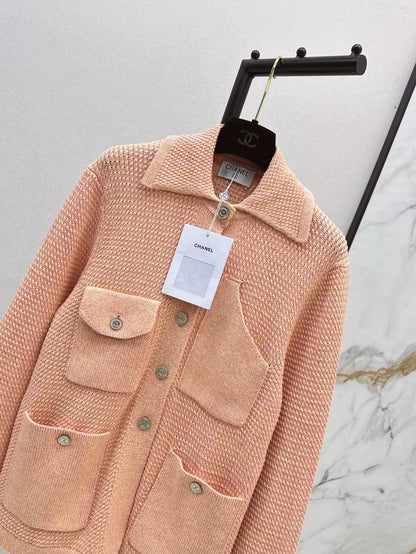 25fw Collar jacket knitted jacket