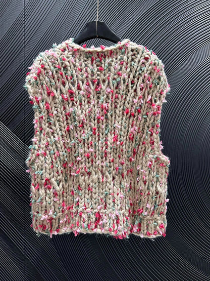 25fw Colorful woven vest（Medieval Series）