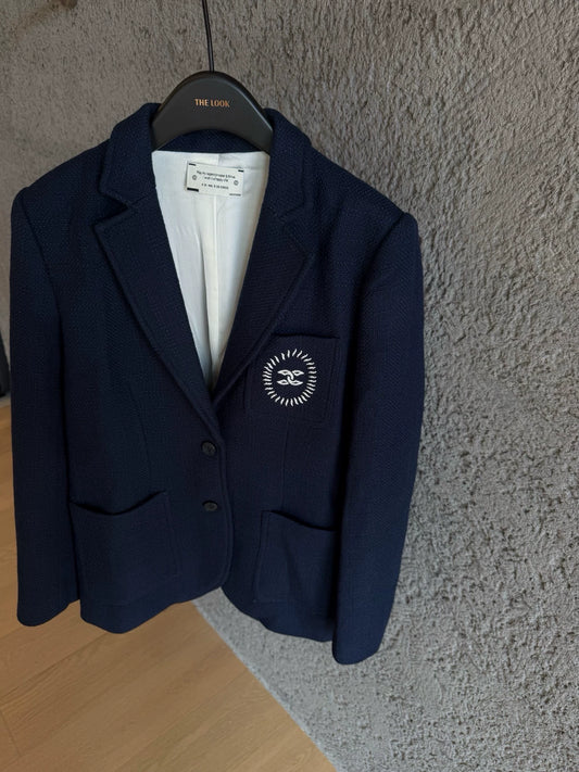 Coarse woolen pocket embroidered suit