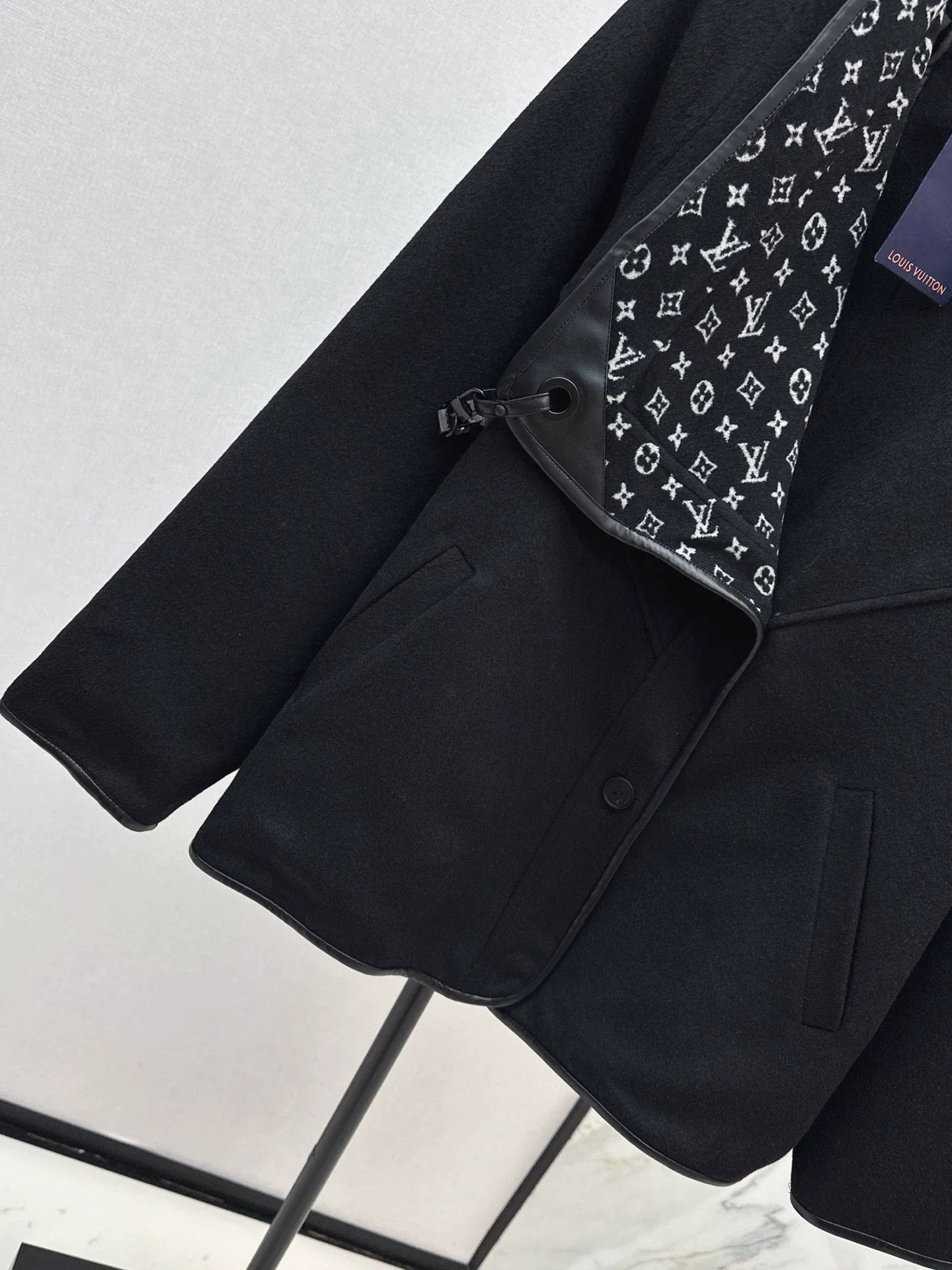 25fw Old flower double-sided short cape coat