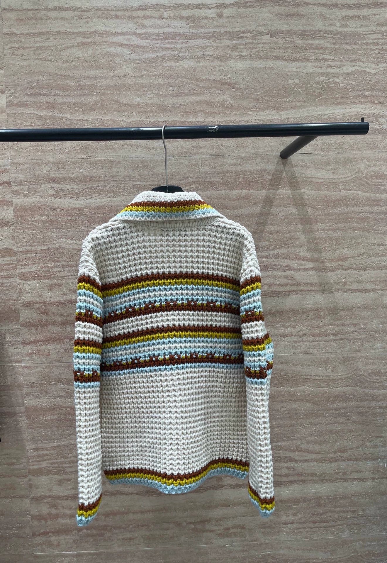 Vintage striped knitted cardigan