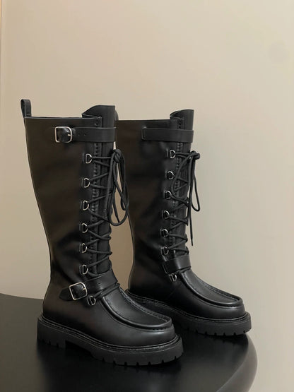 25Fw thick soled straight boots