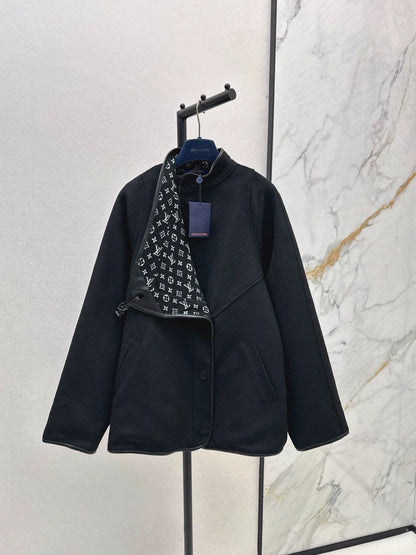 25fw Old flower double-sided short cape coat