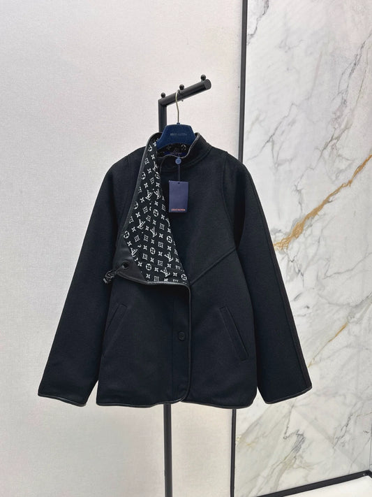 25fw Old flower double-sided short cape coat