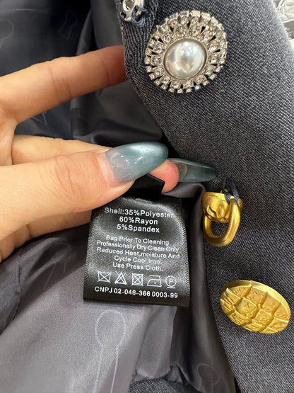 Asymmetric placket single western jacket