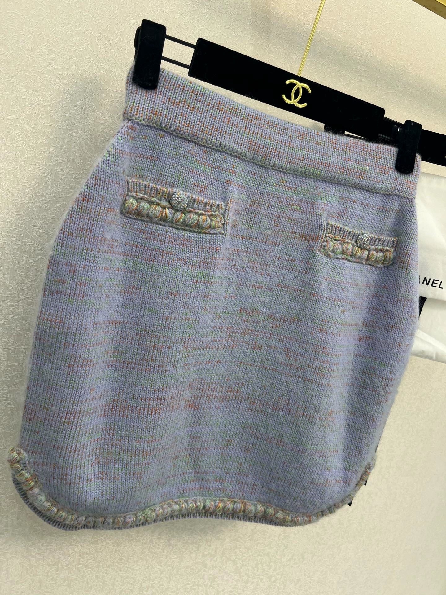 25fw Purple knitted cardigan