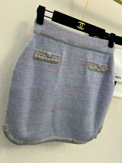 25fw Purple knitted cardigan