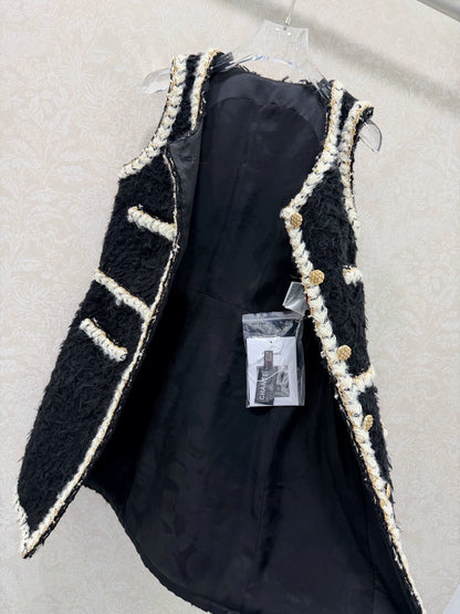 Eco-friendly lamb wool vest dress