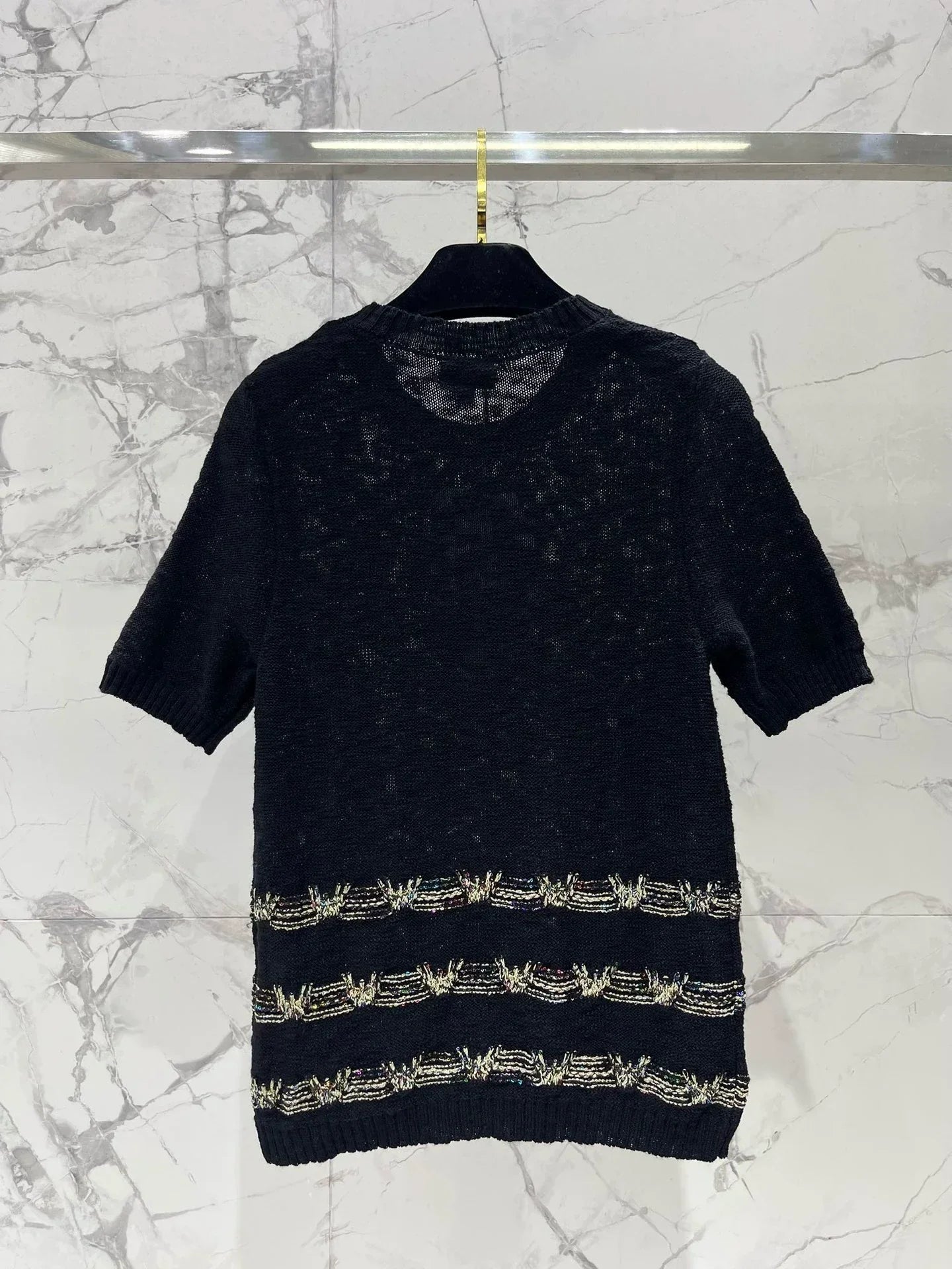 25 new product Embroidered knitted short sleeves