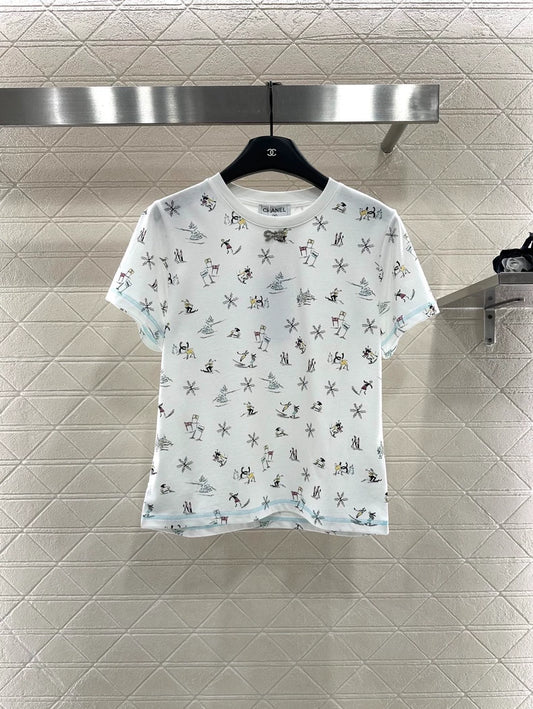 Round neck printed T-shirt