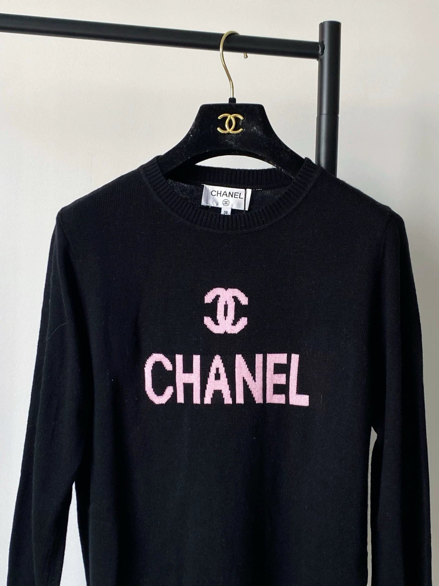 25fw Letter round neck sweater