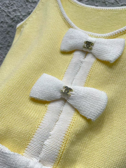 25 Spring New Arrival Bow Knitted Vest