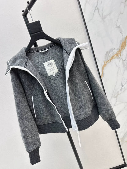 25fw Wool sports sweatshirt jacket