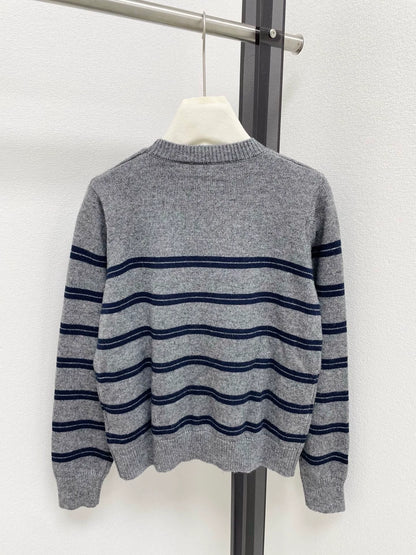 25fw Striped wool knitted sweater
