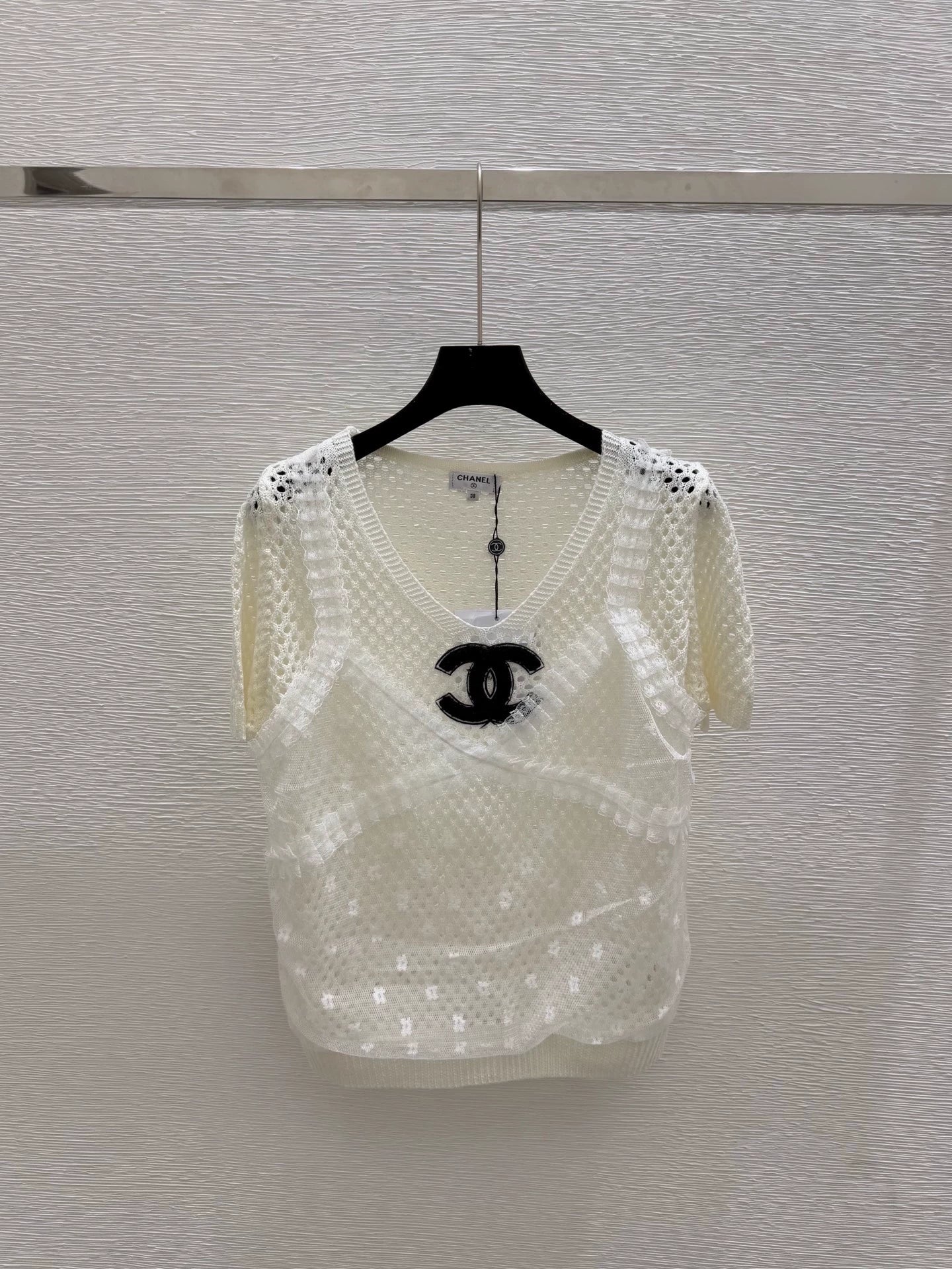 25fw Fake two knitted short sleeves
