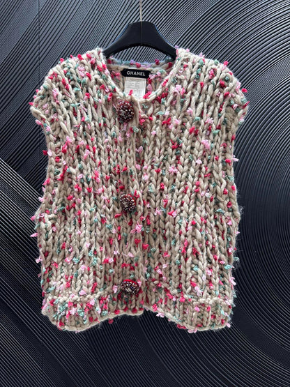 25fw Colorful woven vest（Medieval Series）