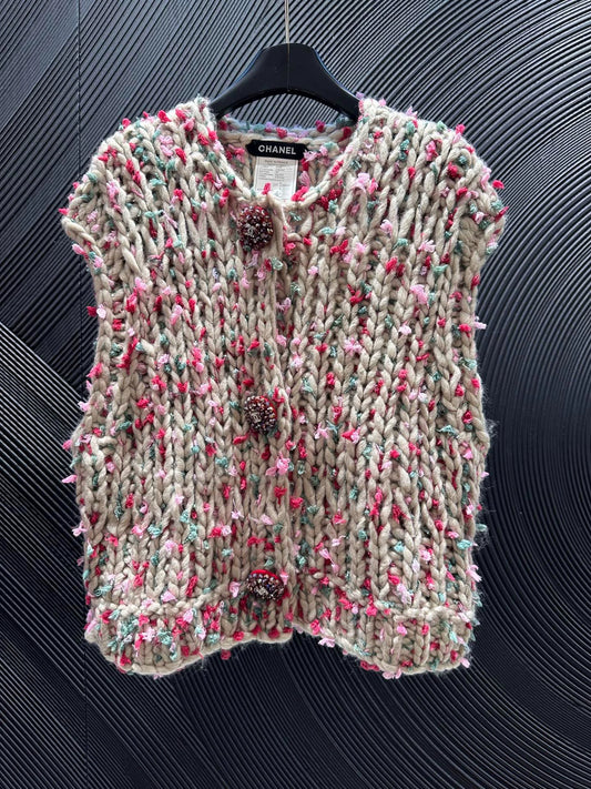 25fw Colorful woven vest（Medieval Series）