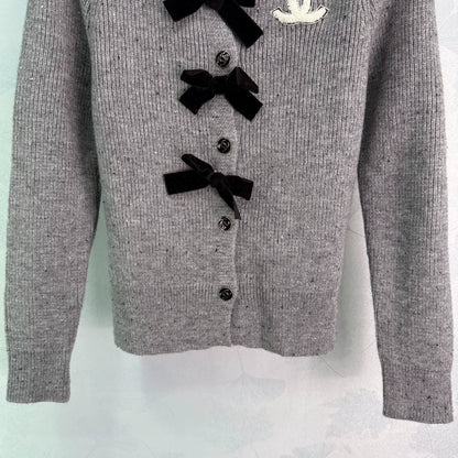 Grey Knitted Cardigan