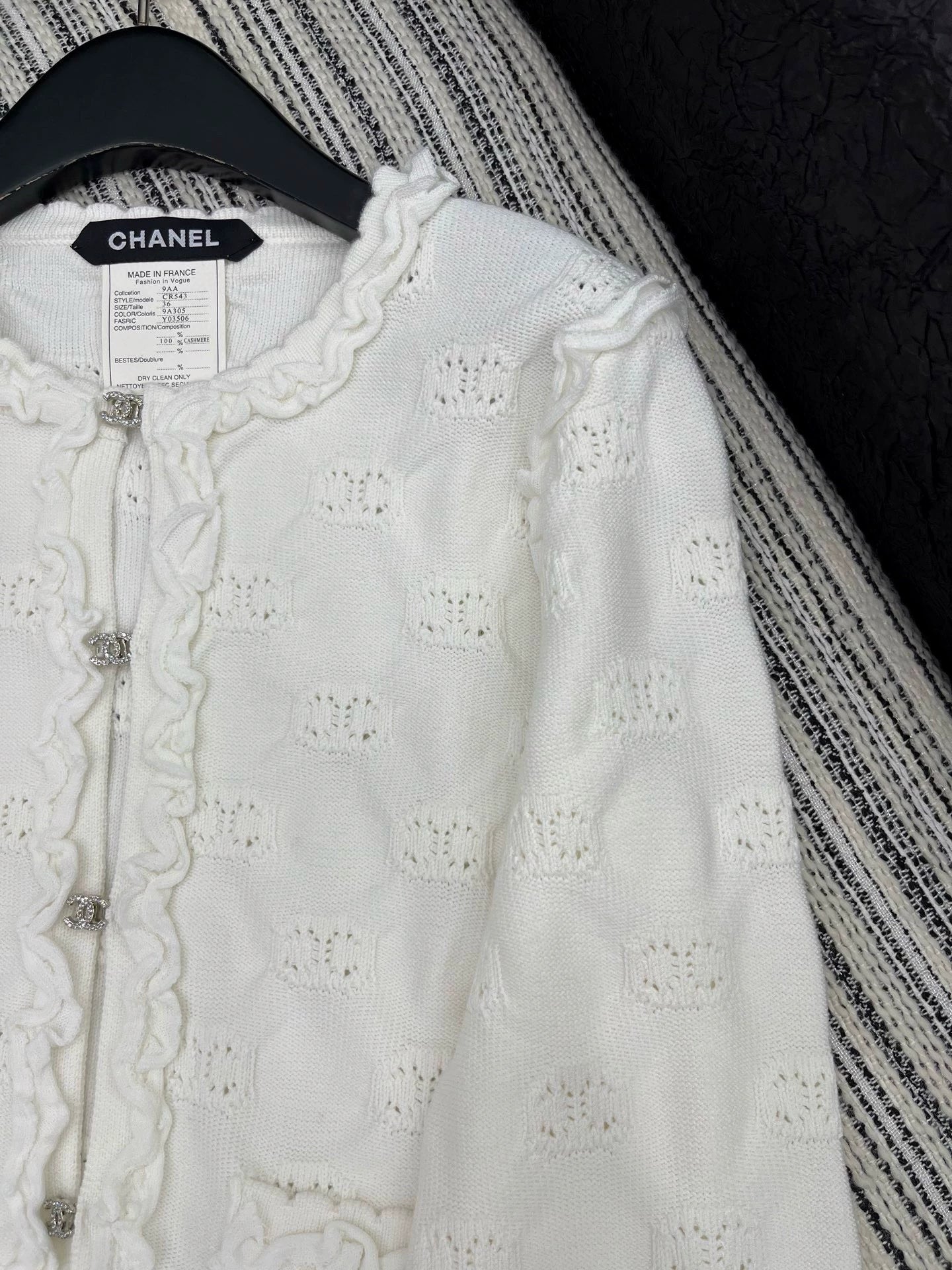 Hook flower round neck jacket