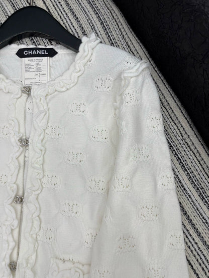 Hook flower round neck jacket