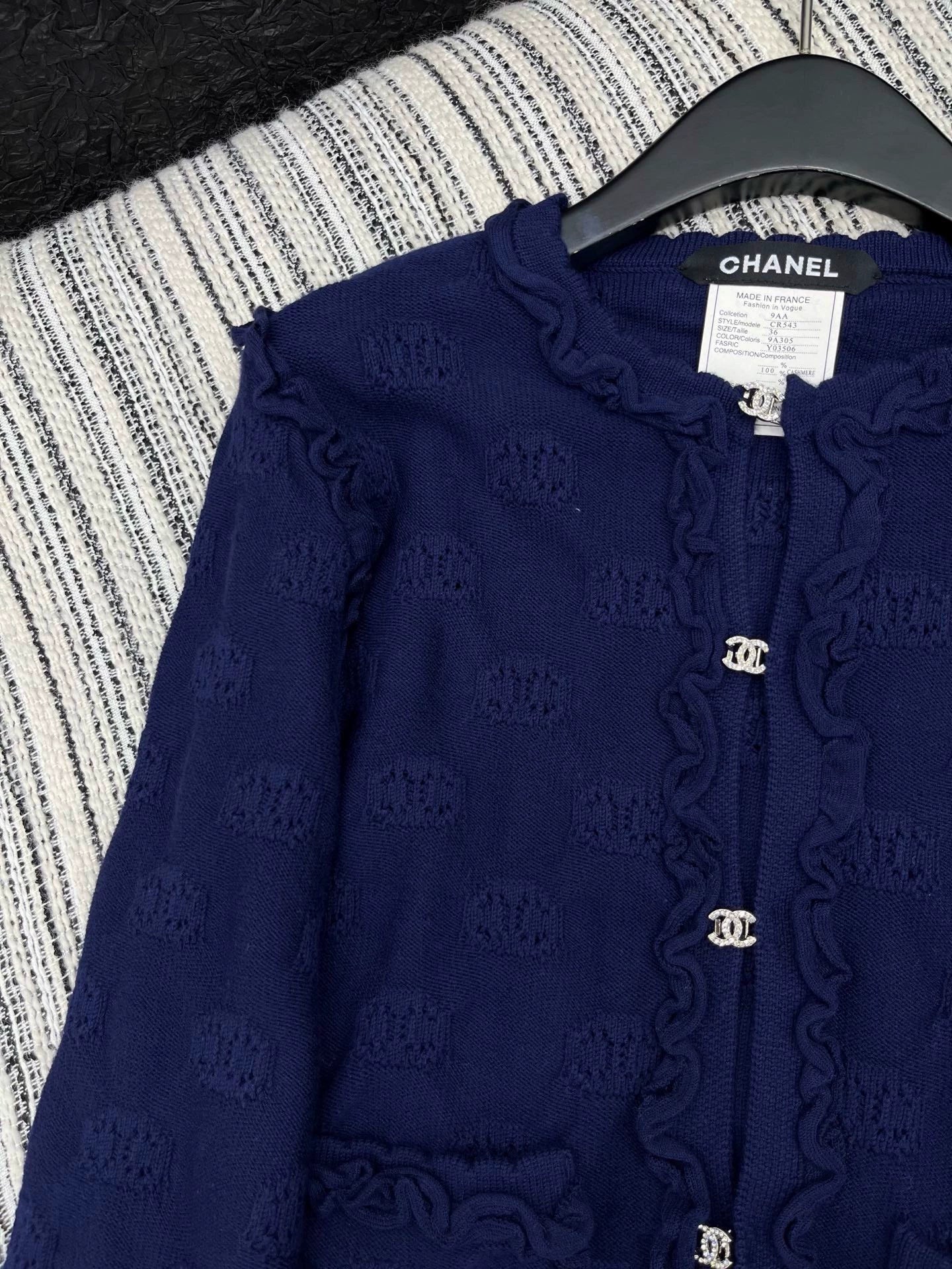 Hook flower round neck jacket