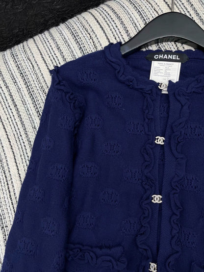 Hook flower round neck jacket