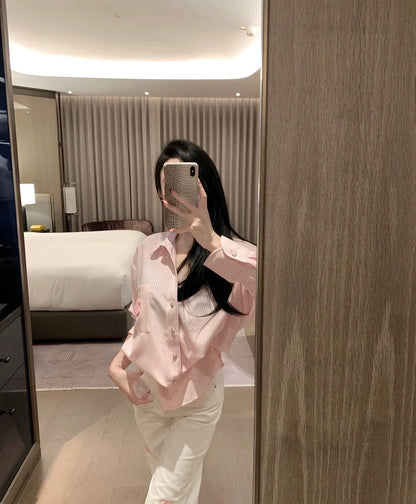 Pink striped vintage style shirt (vintage series)