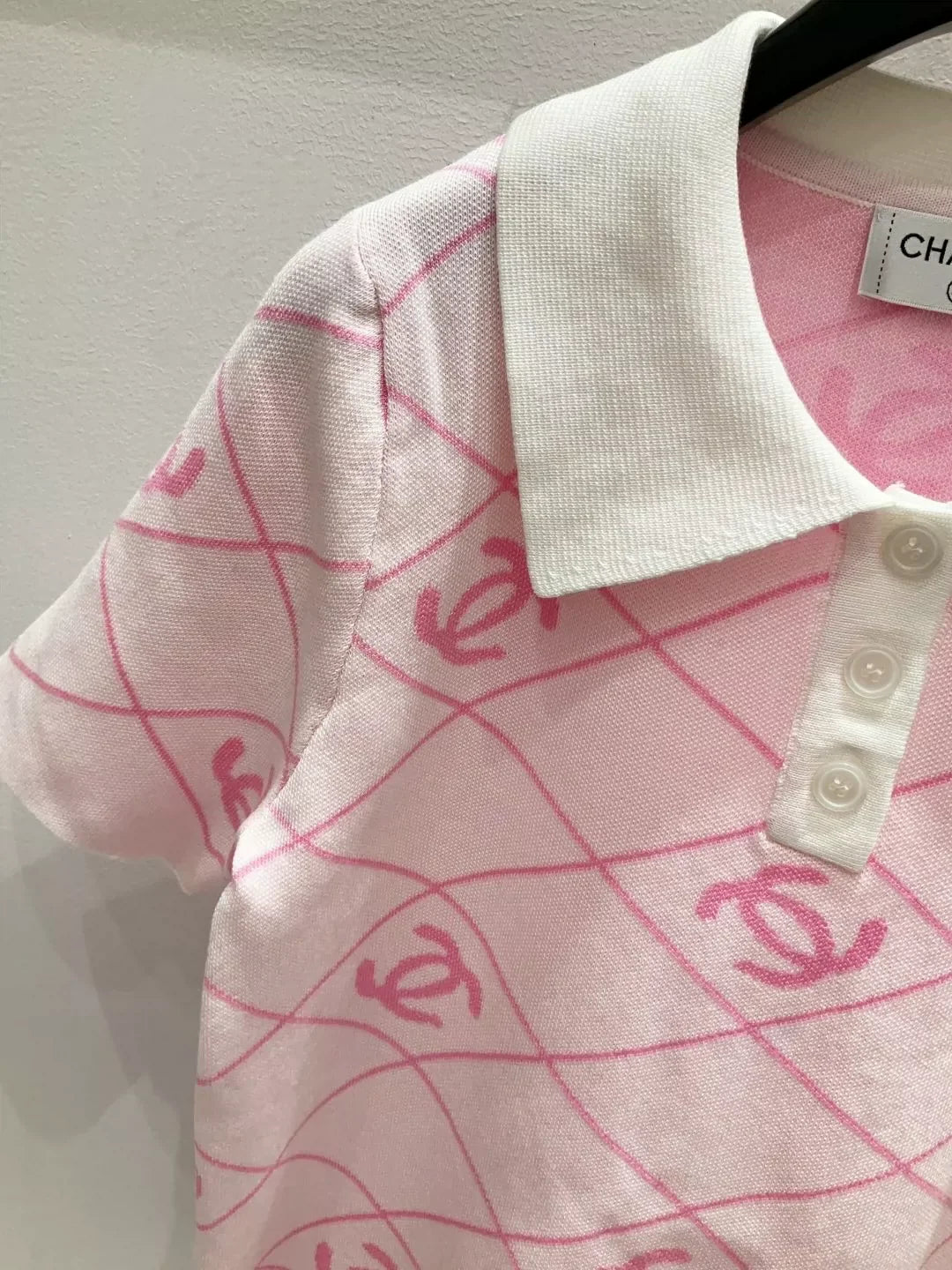 25fw Collar knit short sleeved shirt