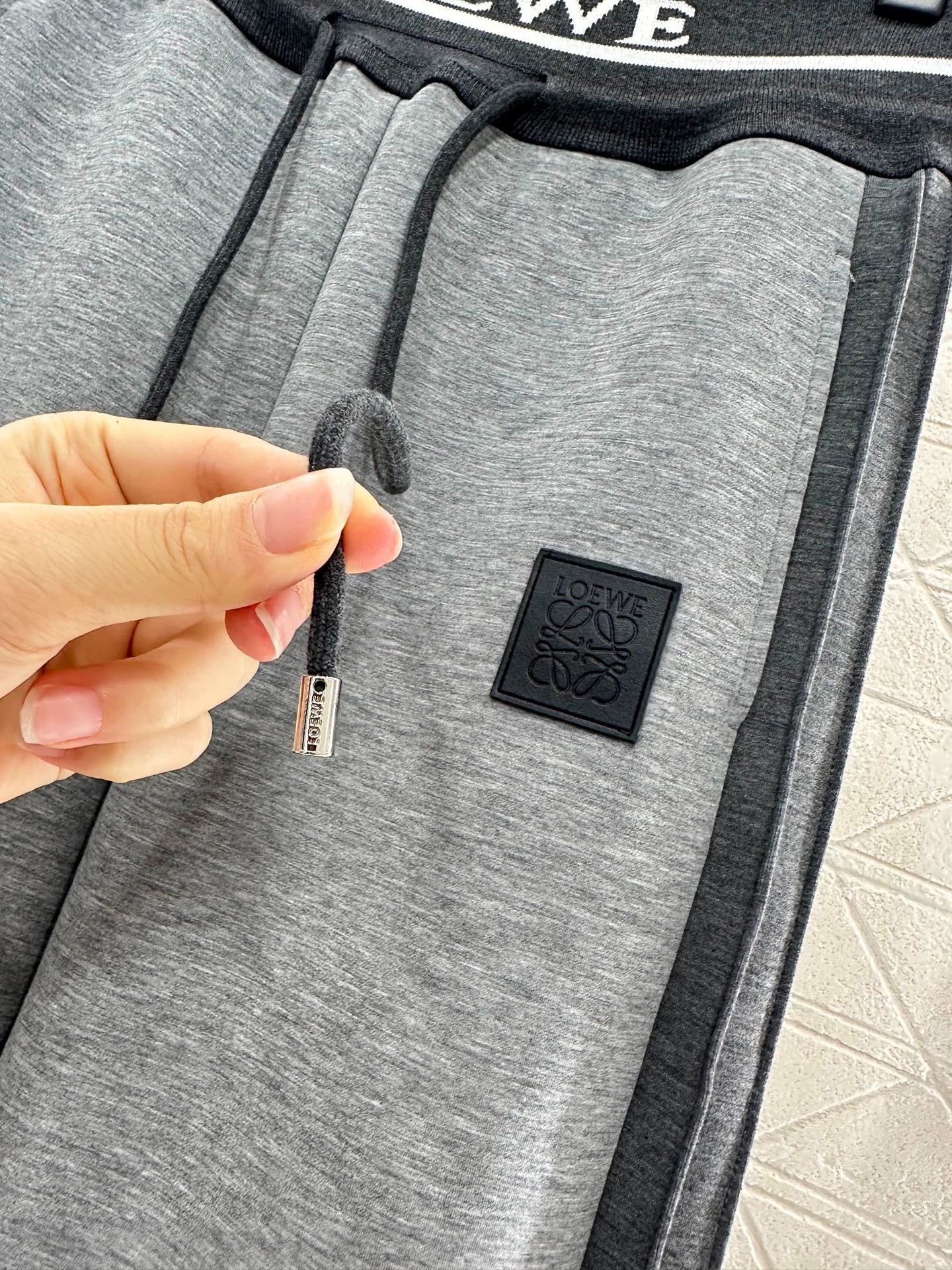 25fw Drawstring webbing wide leg pants