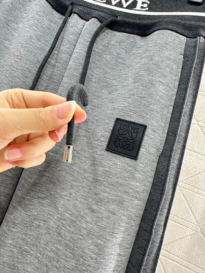 25fw Drawstring webbing wide leg pants