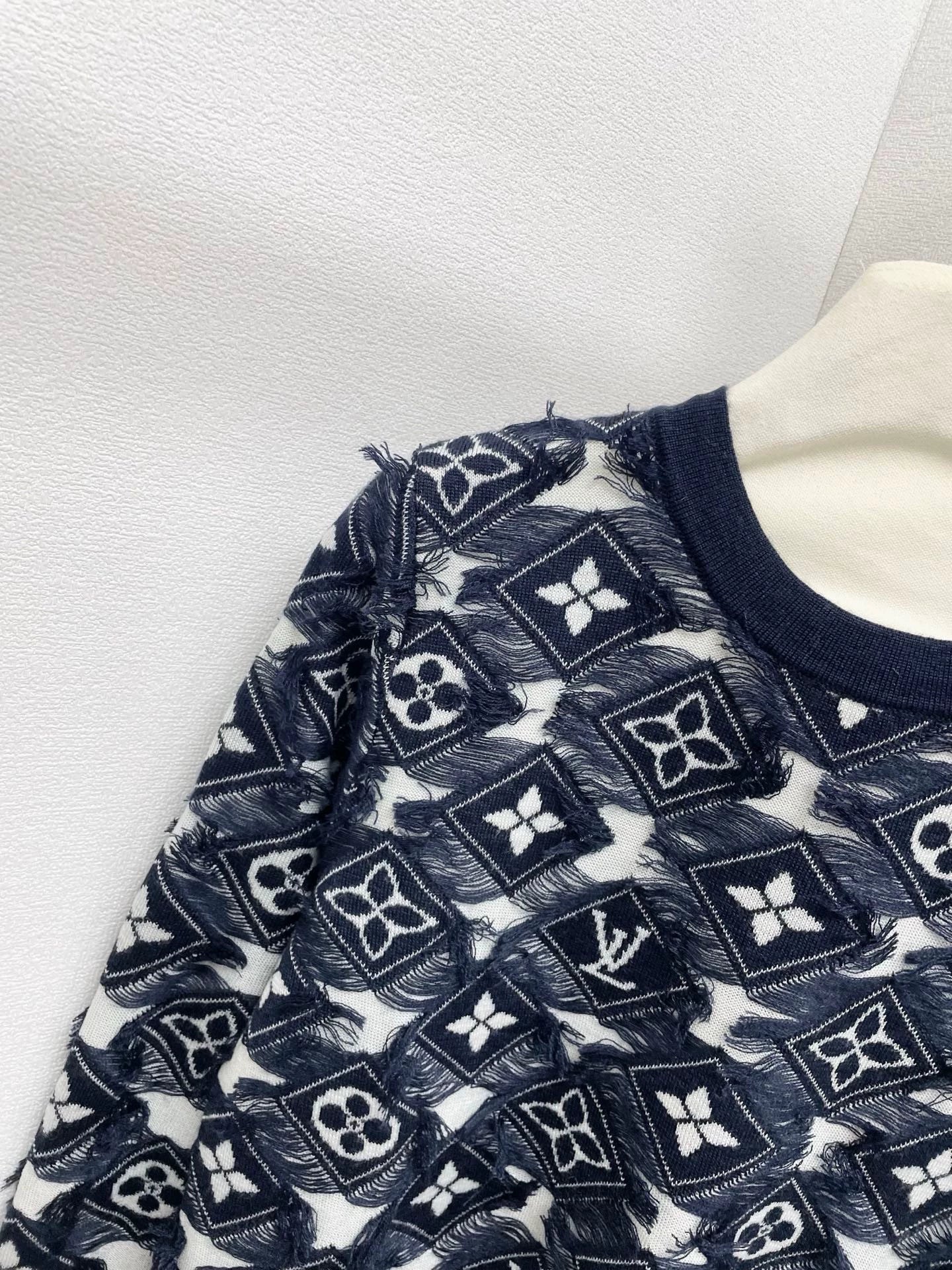 25fw Color blocking embellishment sweater