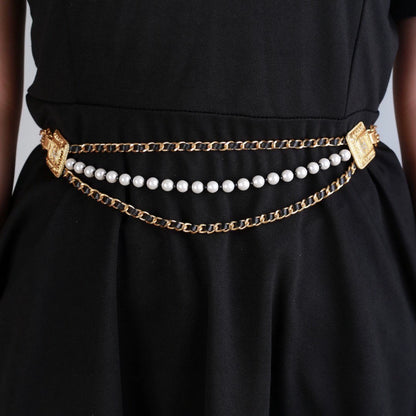 Double C Grandma Pearl Waist Chain