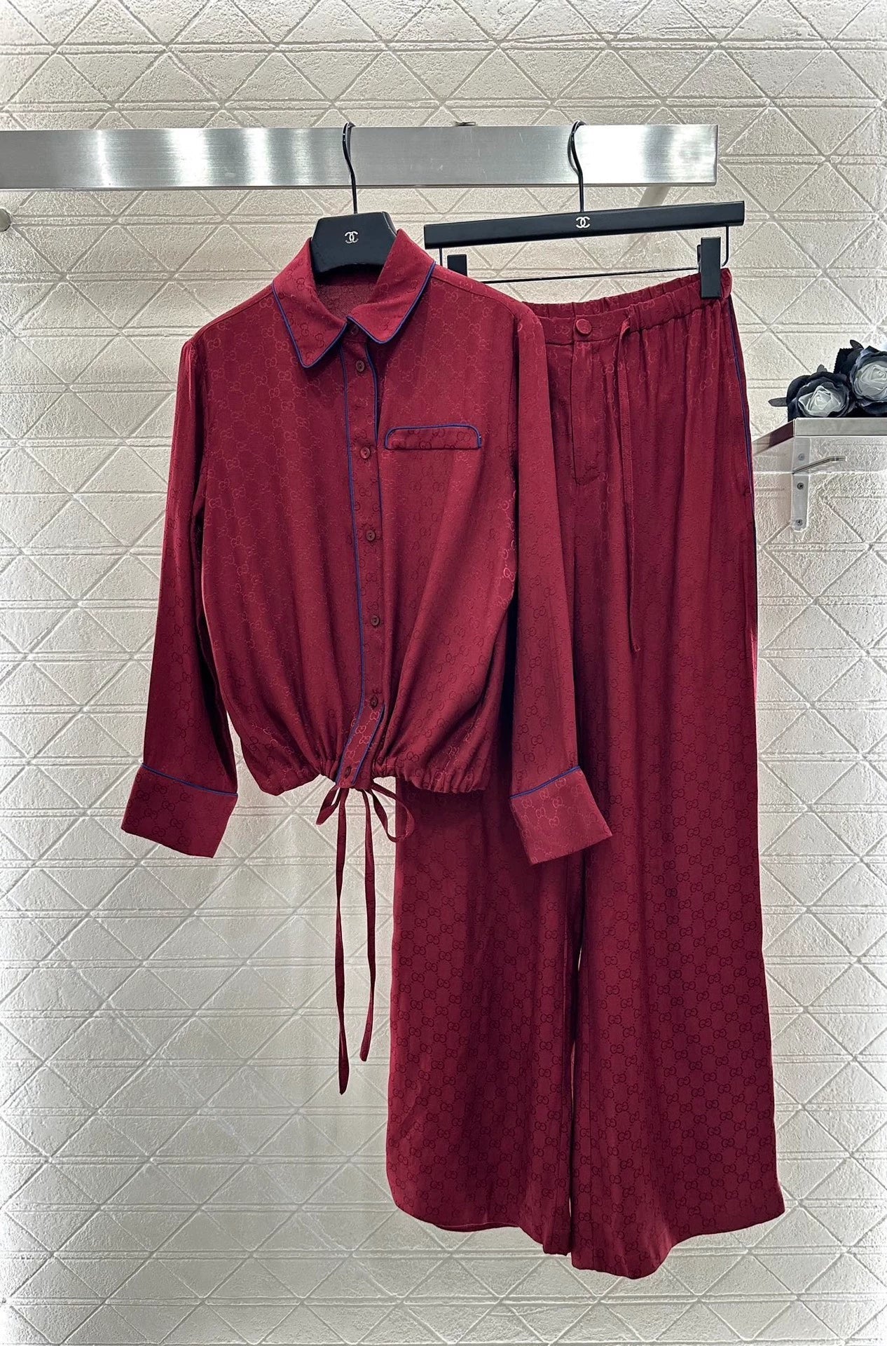 25fw Jacquard shirt and pants set