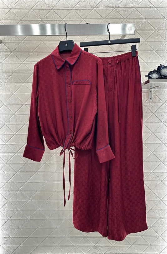 25fw Jacquard shirt and pants set