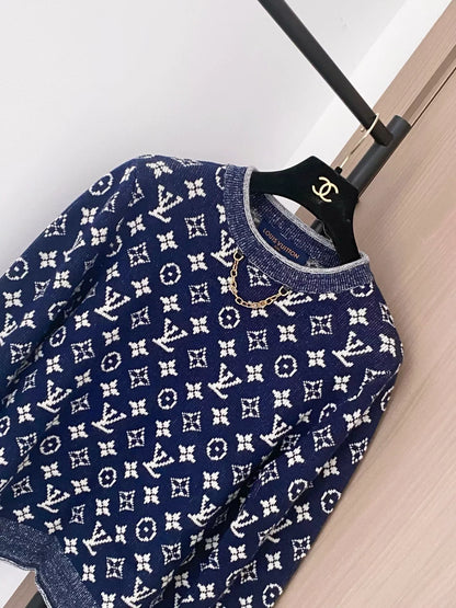 25fw Old flower chain sweater