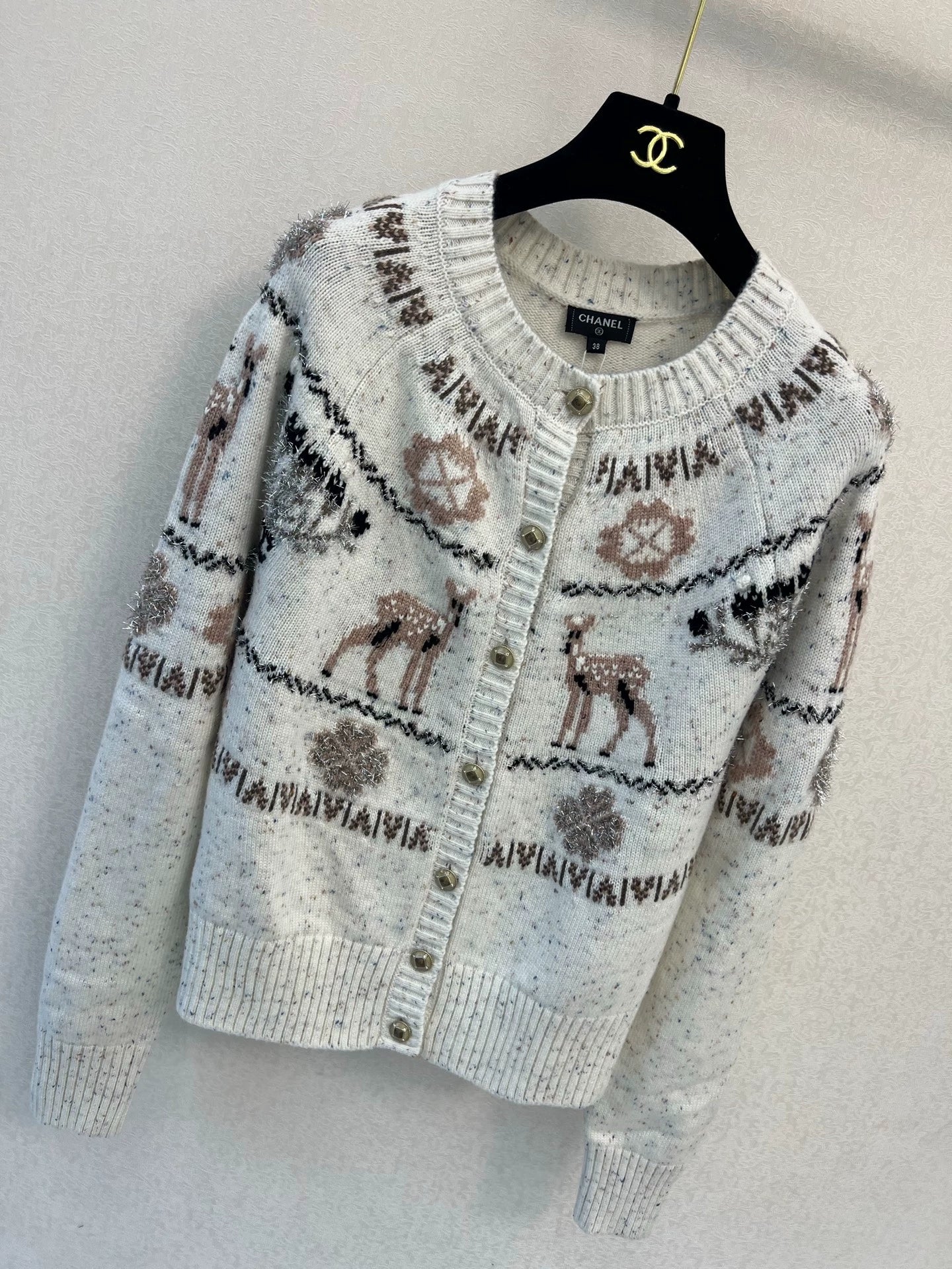 Deer knitted cardigan
