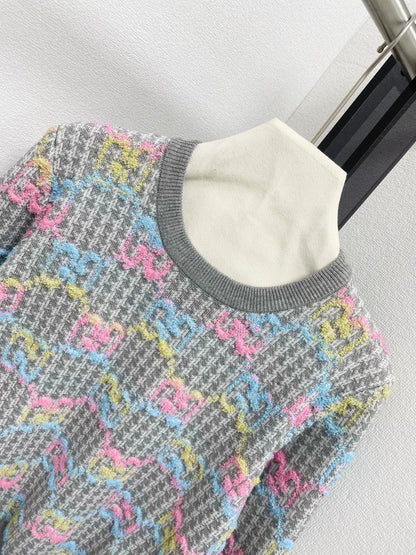 25fw Colorful logo knitted sweater