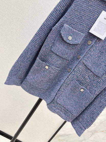 25fw Collar jacket knitted jacket