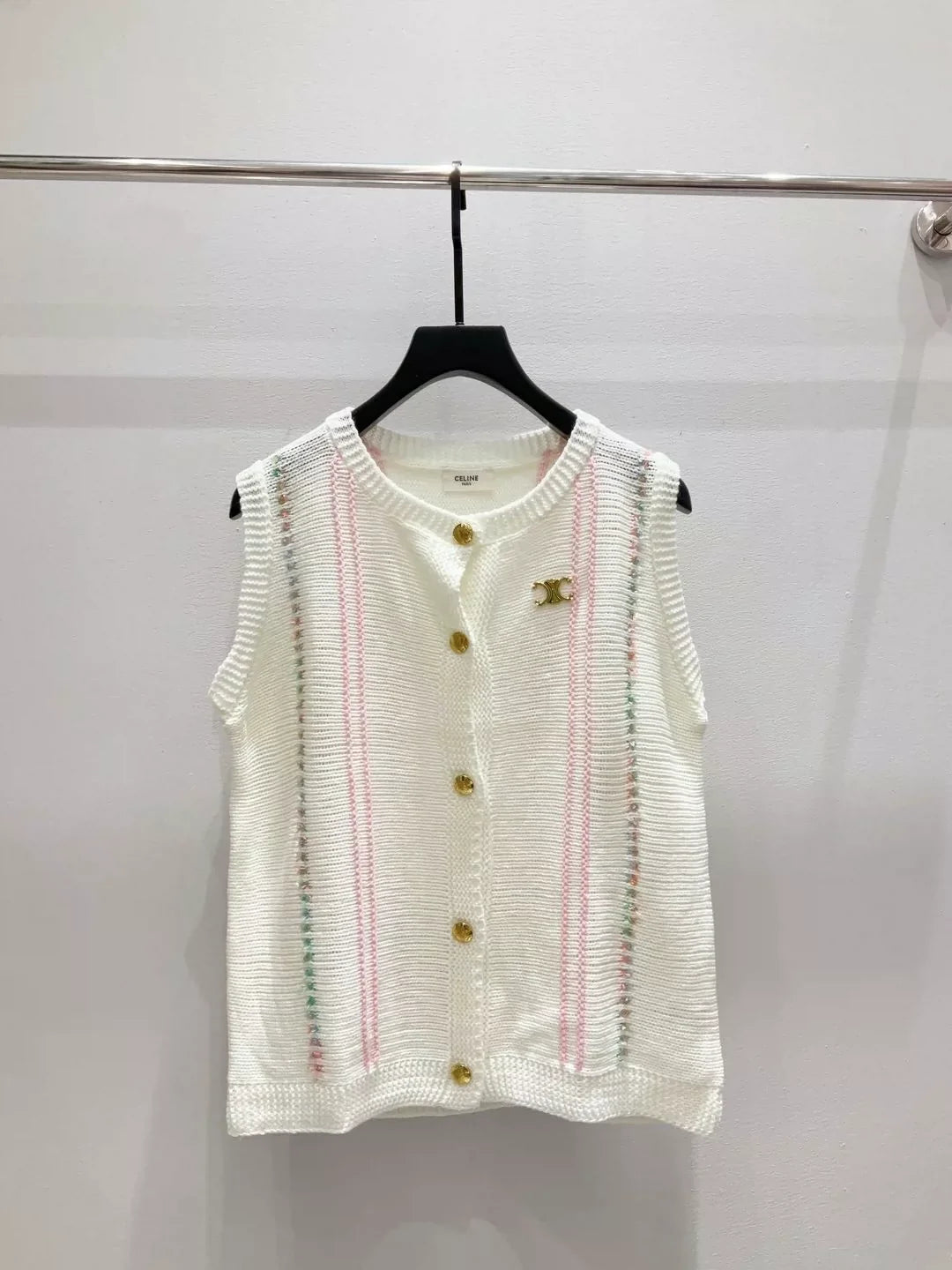 25fw Rainbow Knitted Tank Top