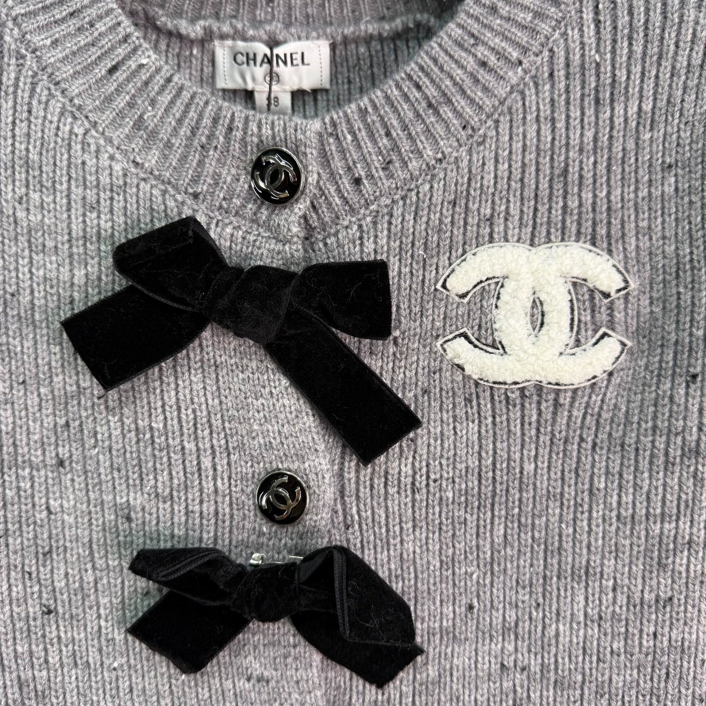 Grey Knitted Cardigan