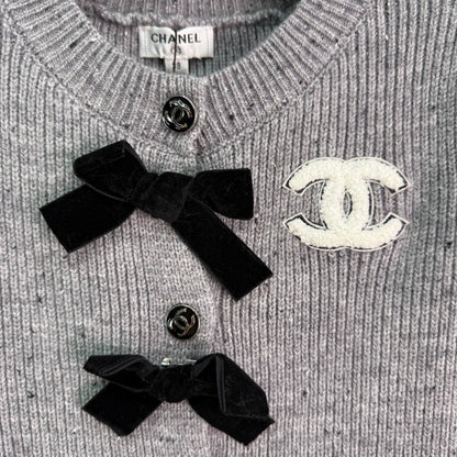 Grey Knitted Cardigan