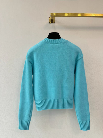 3D letter knitted sweater