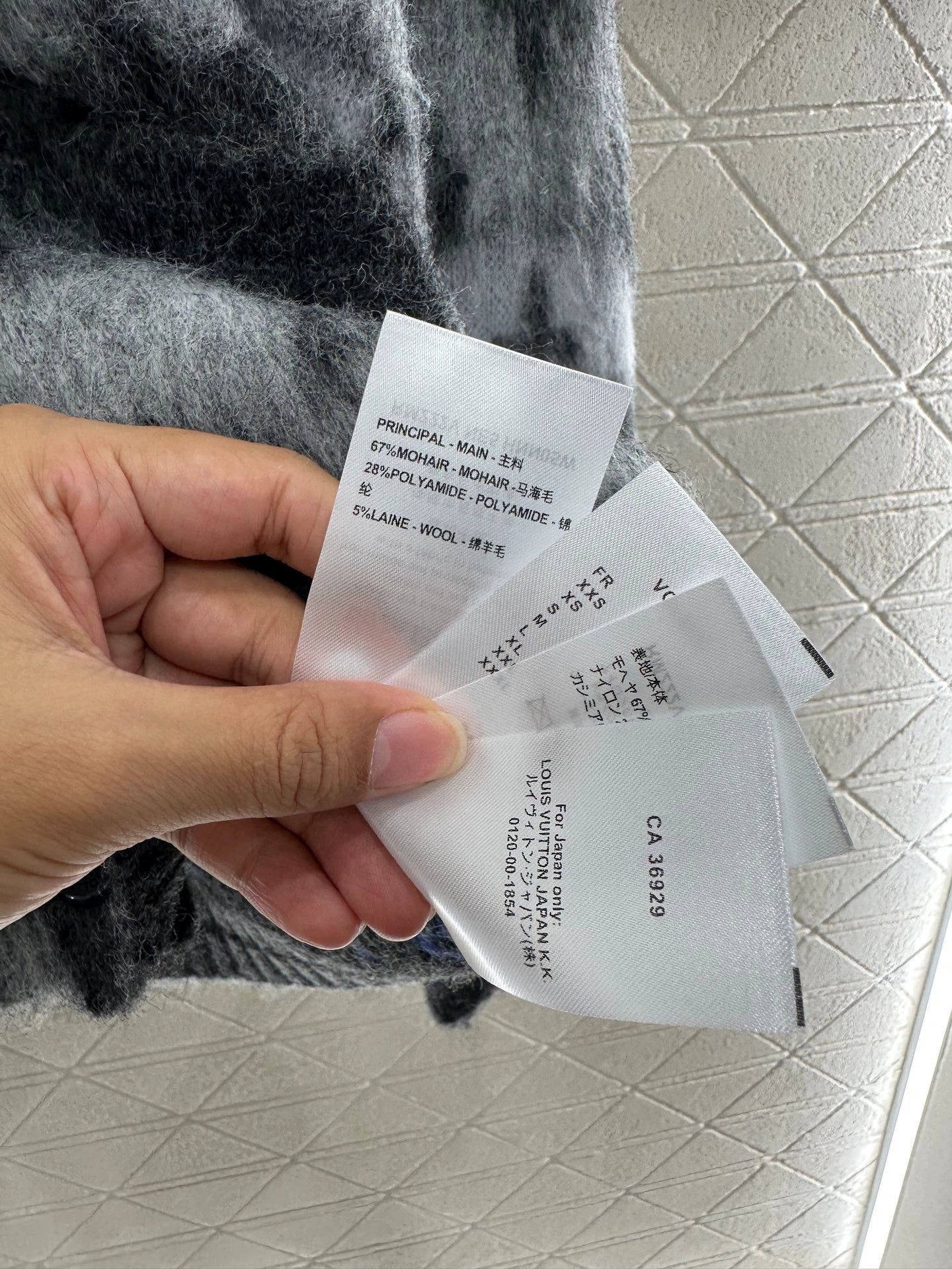 25fw Jacquard contrasting mohair cardigan