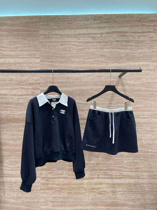 25fw College style hoodie set (vintage series)